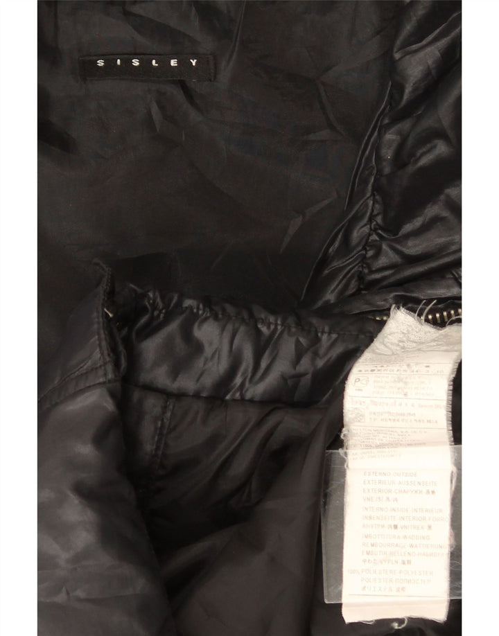 Jaqueta acolchoada feminina Sisley IT 44 poliéster preto médio