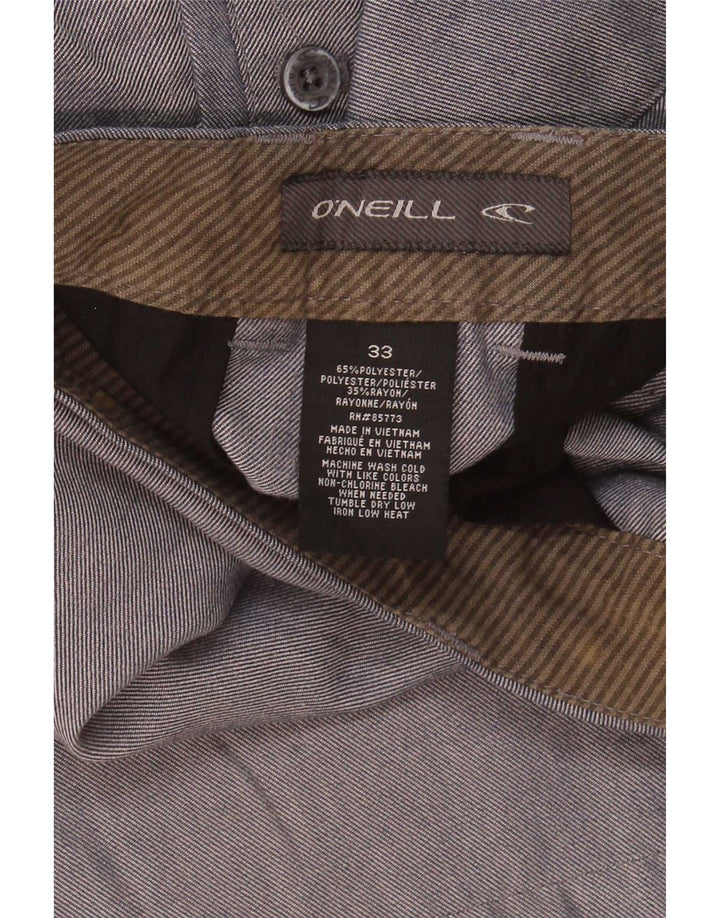 O'Neill Mens Chino Shorts W33 Poliéster Cinza Médio