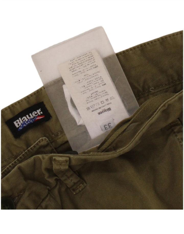 Shorts Chino Masculino Blauer W33 Algodão Cáqui Médio