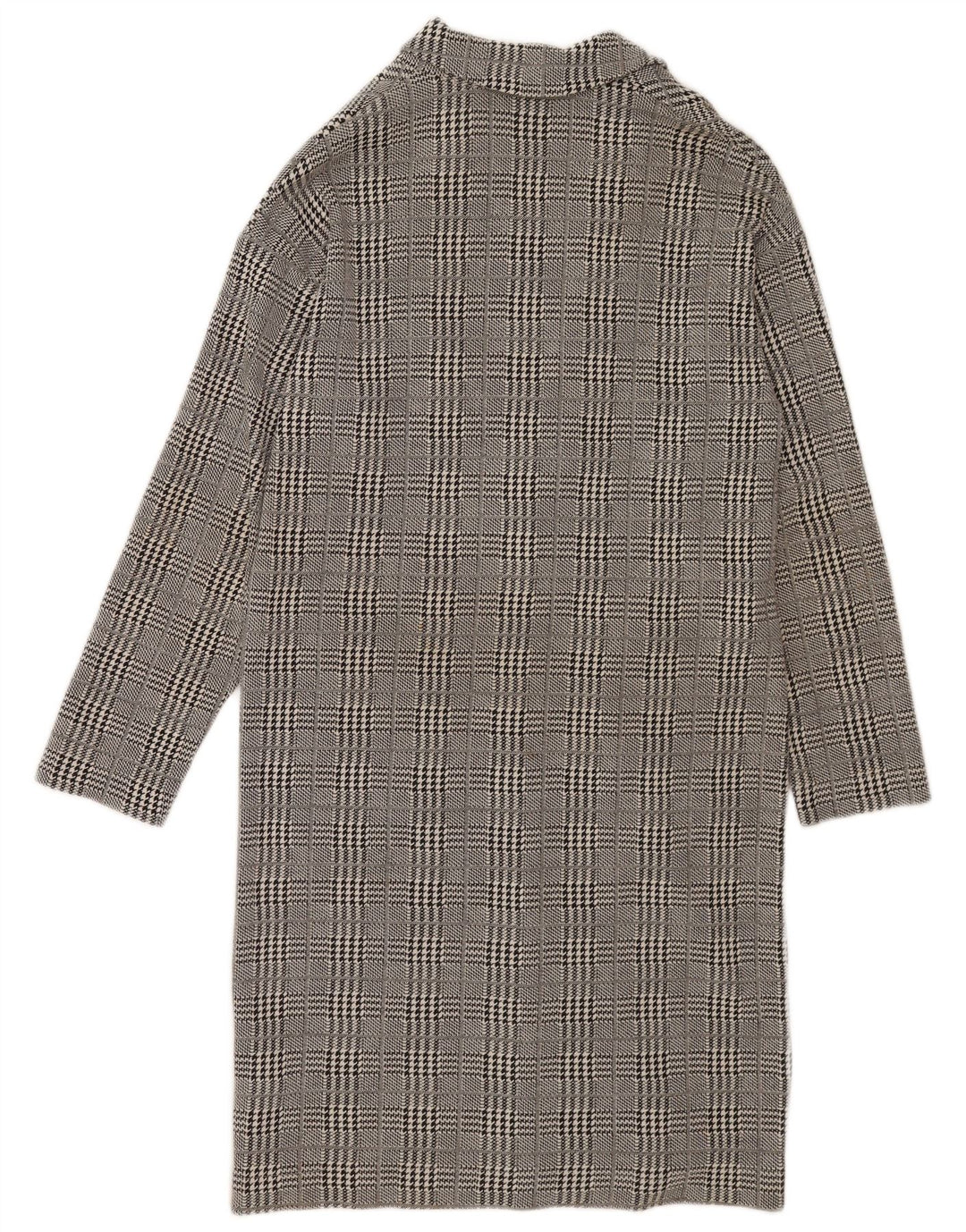 Sobretudo feminino Topshop UK 10 algodão houndstooth cinza pequeno