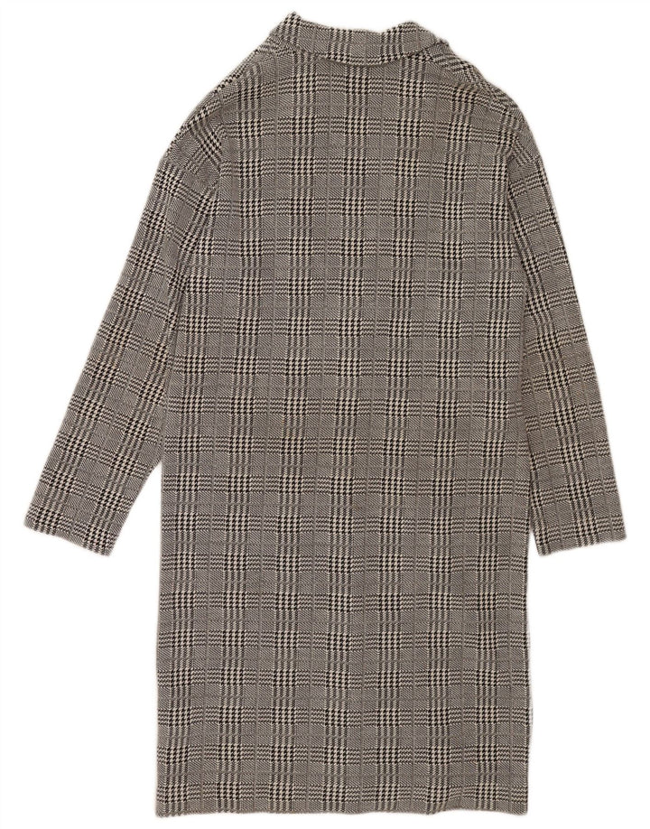 Sobretudo feminino Topshop UK 10 algodão houndstooth cinza pequeno