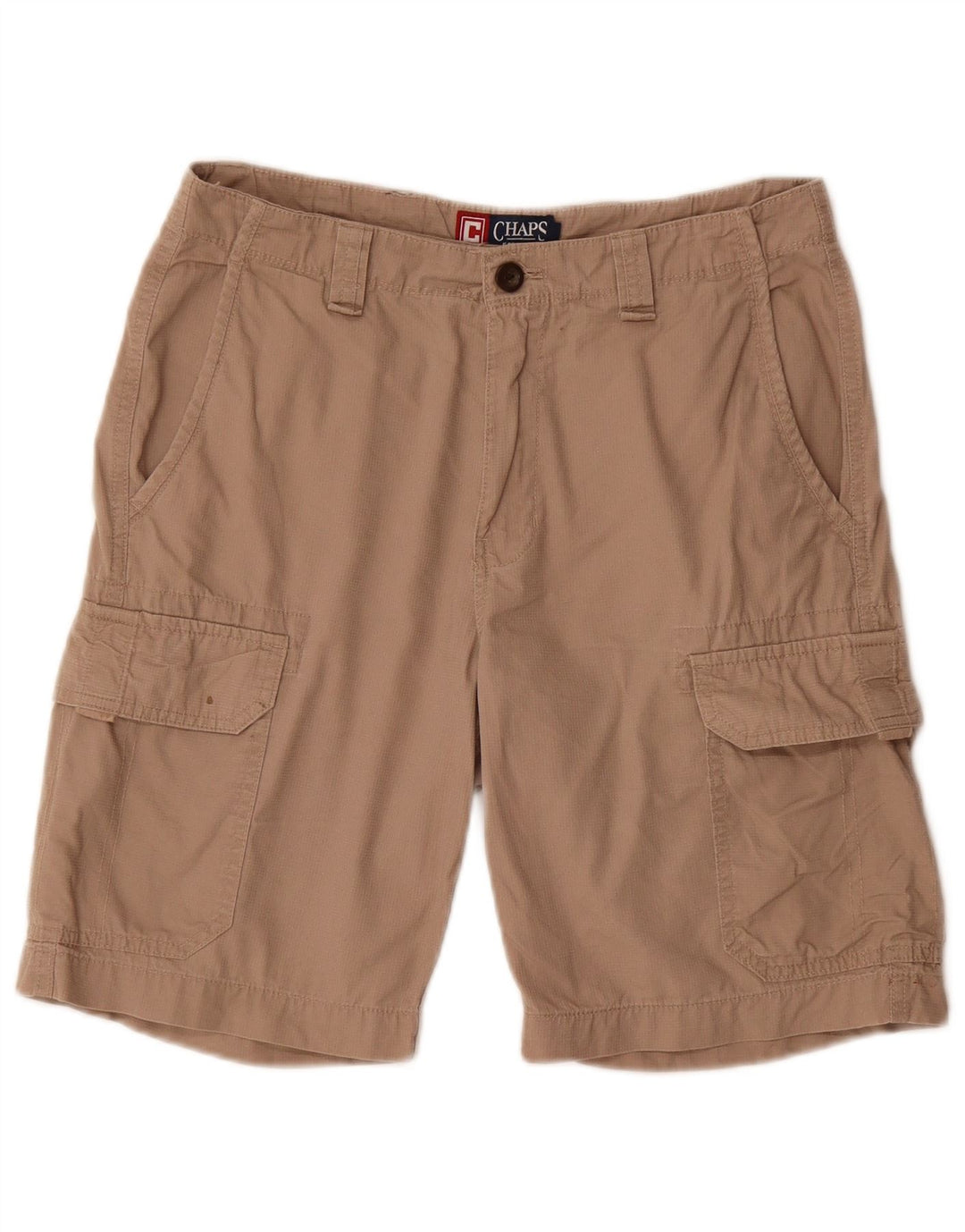 Shorts cargo masculino Chaps W30 algodão bege médio
