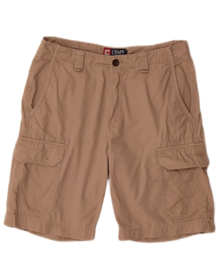 Shorts cargo masculino Chaps W30 algodão bege médio