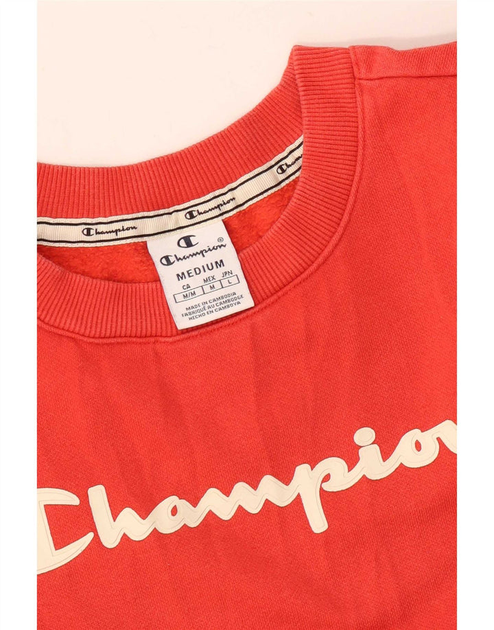 Champion feminino gráfico moletom jumper UK 14 médio vermelho