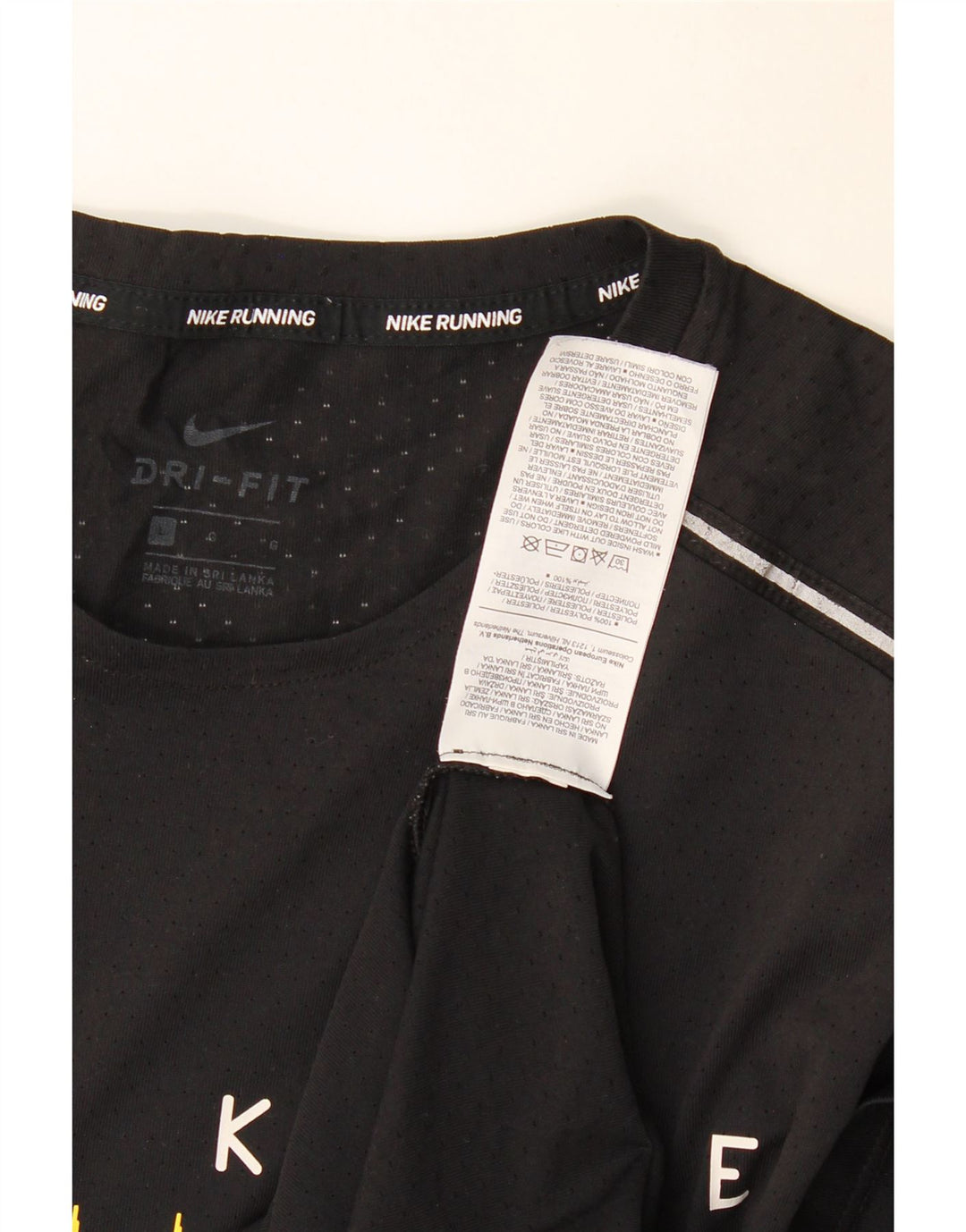 Camiseta masculina NIKE Dri Fit Graphic Top grande poliéster preto