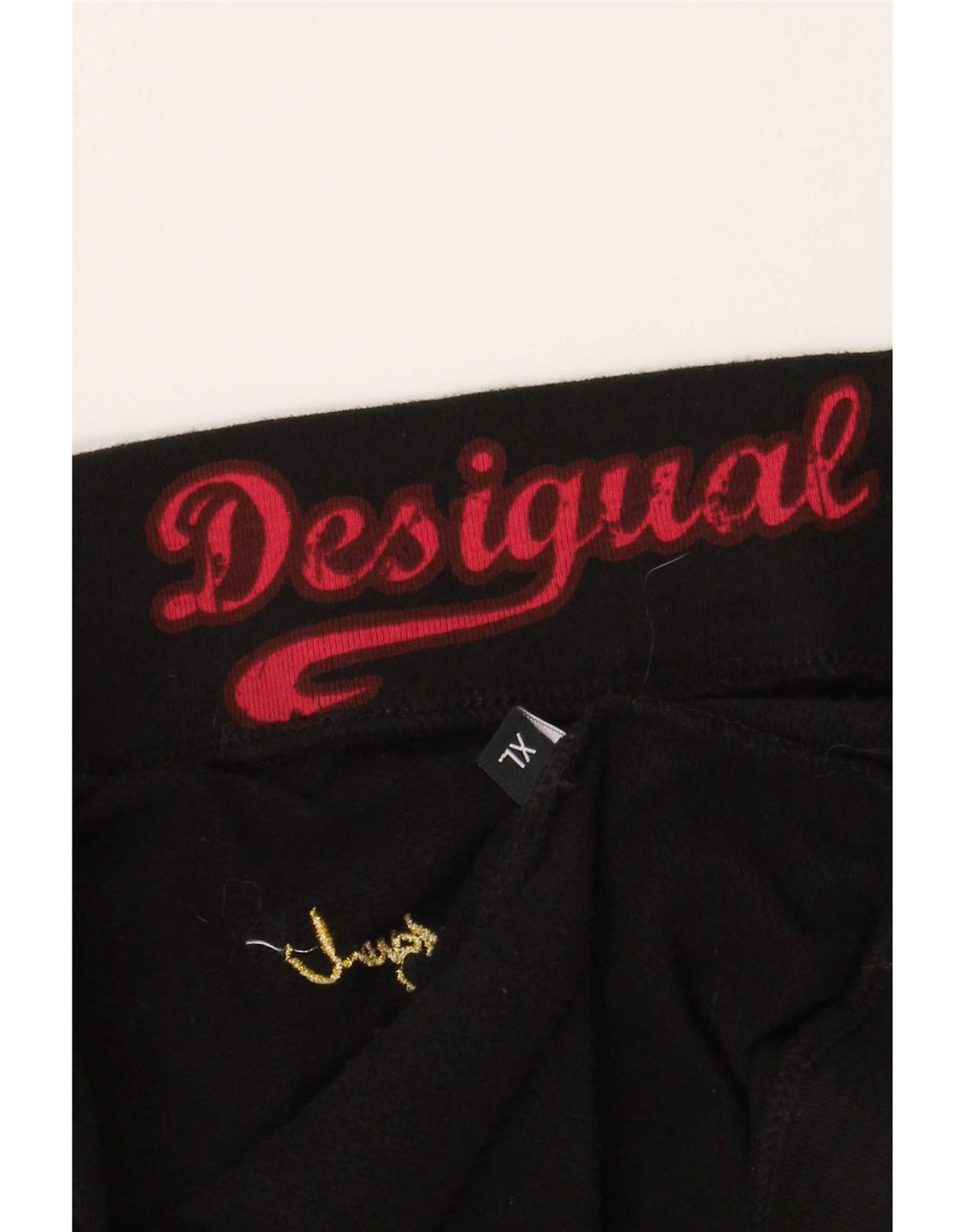 Mini saia feminina Desigual XL W36 preta geométrica