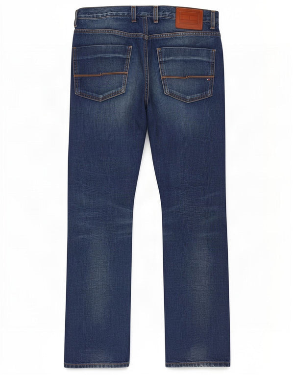 Tommy Hilfiger Mens Straight Jeans W34 L30 Azul Algodão