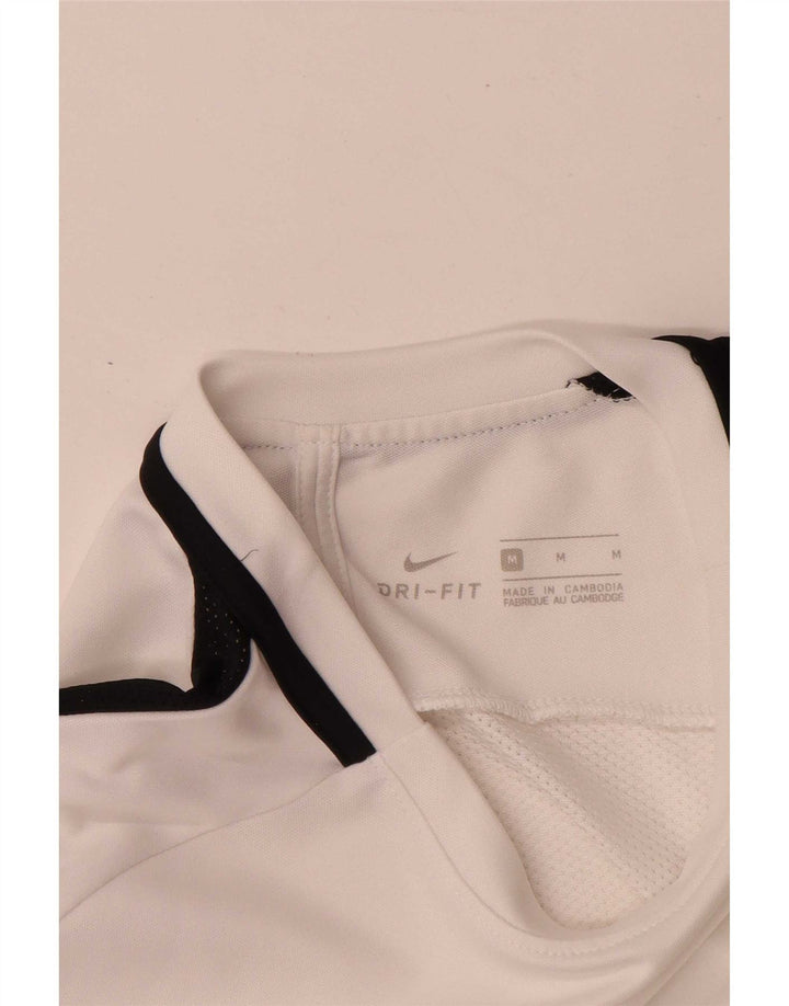 Camiseta masculina Nike Dri Fit Top médio branco colorblock