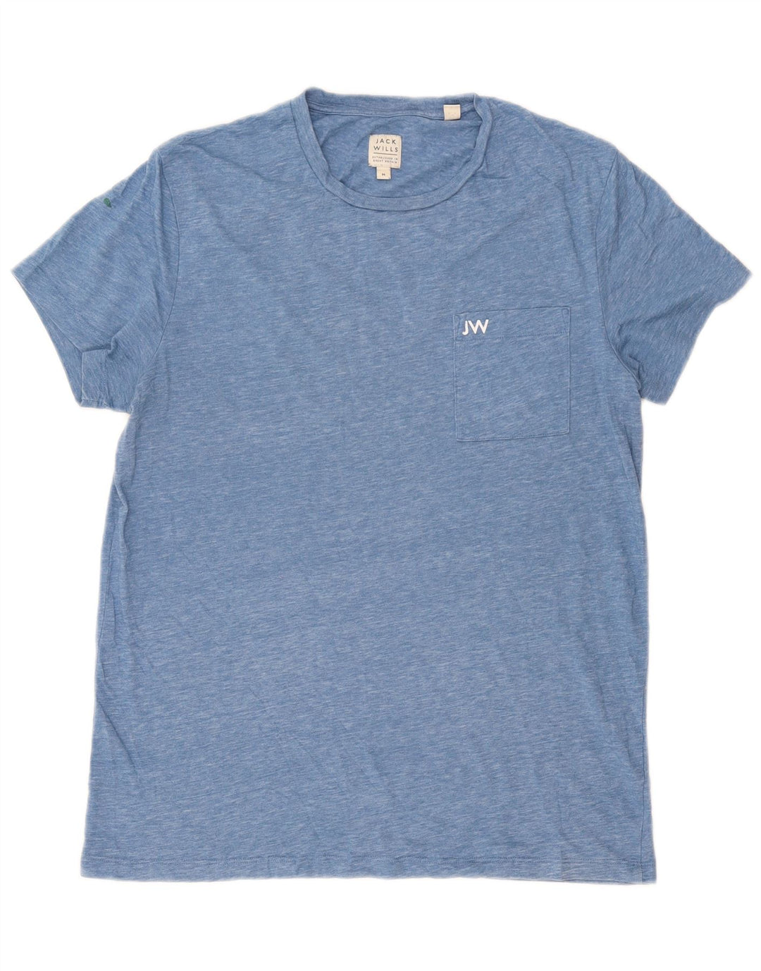 Camiseta masculina Jack Wills algodão manchado azul médio
