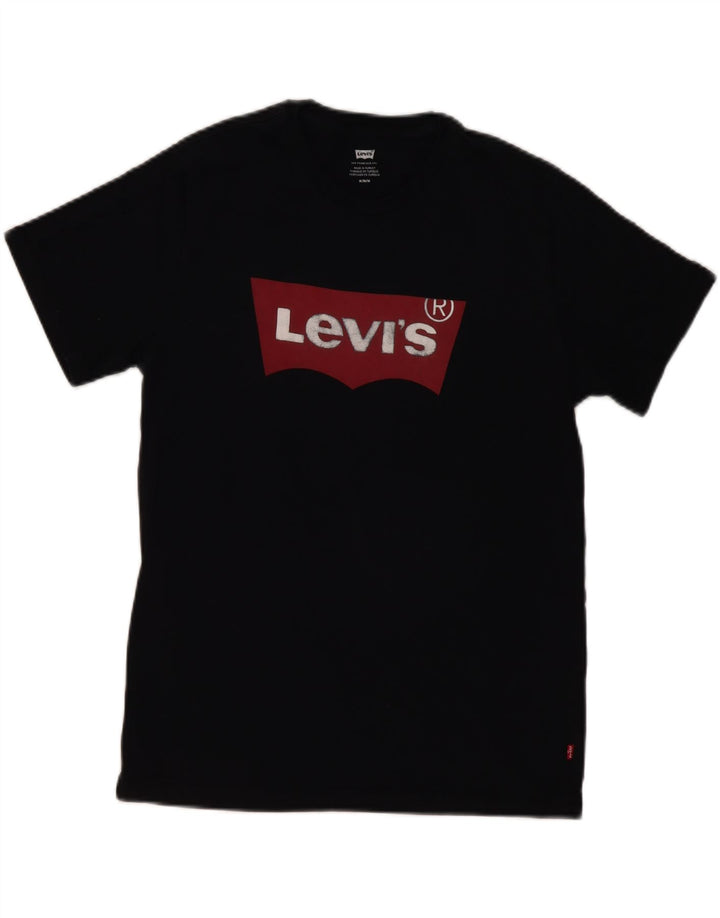 Camiseta gráfica masculina Levi's Top médio algodão preto