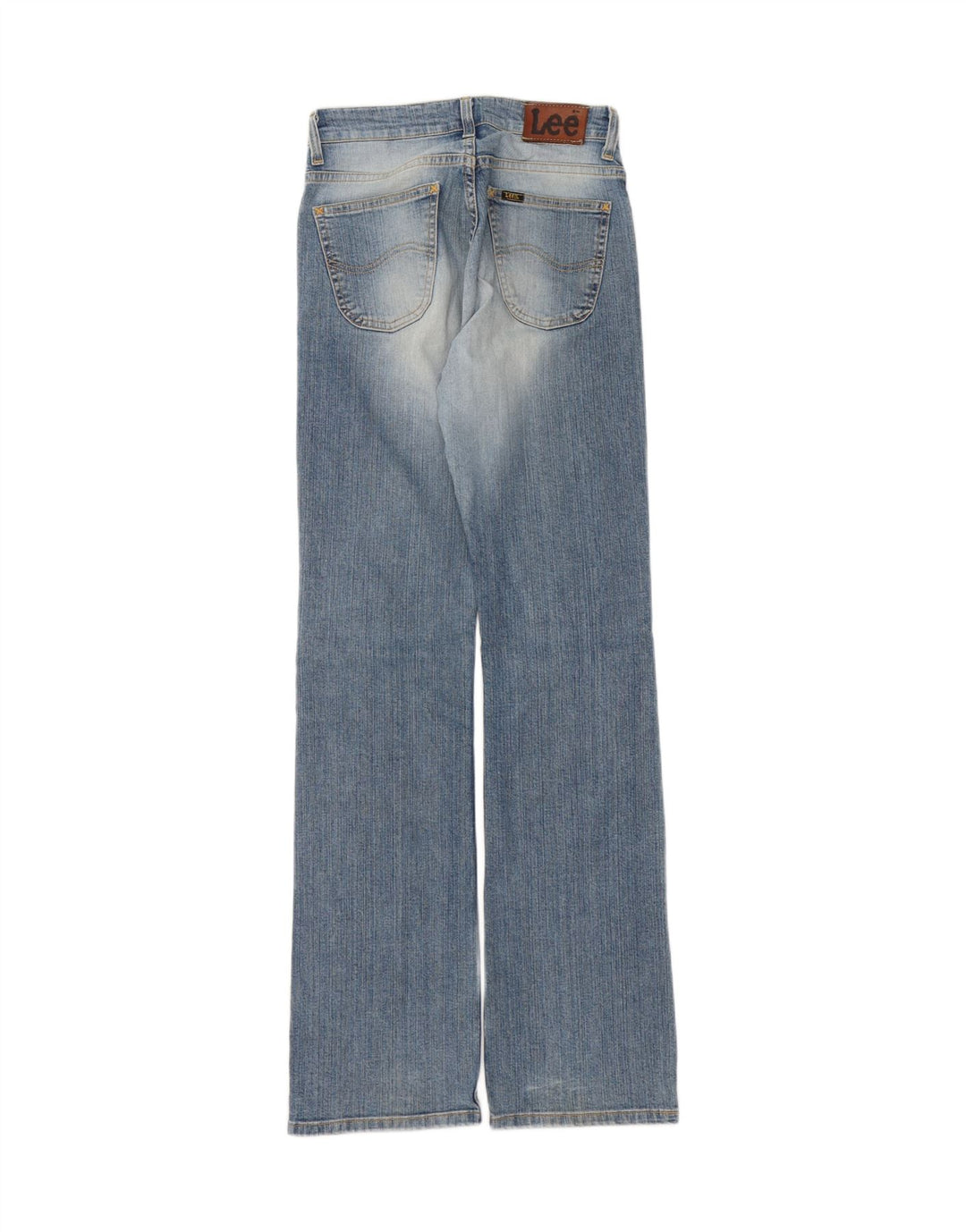 LEE Feminino Cameron Straight Jeans W27 L33 Azul Algodão