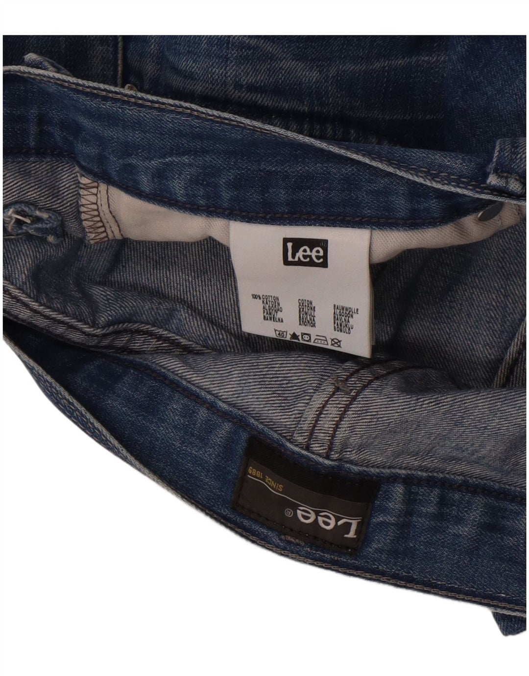 Lee Mens Zed Straight Jeans W38 L30 Azul Algodão