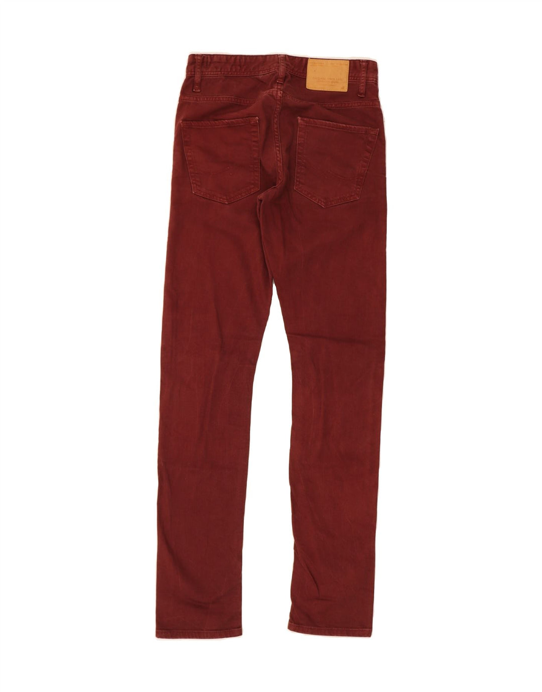 JACK & JONES Mens Tim Slim Jeans W29 L34 Burgundy Cotton Vintage Jack & Jones and Second-Hand Jack & Jones from Messina Hembry 