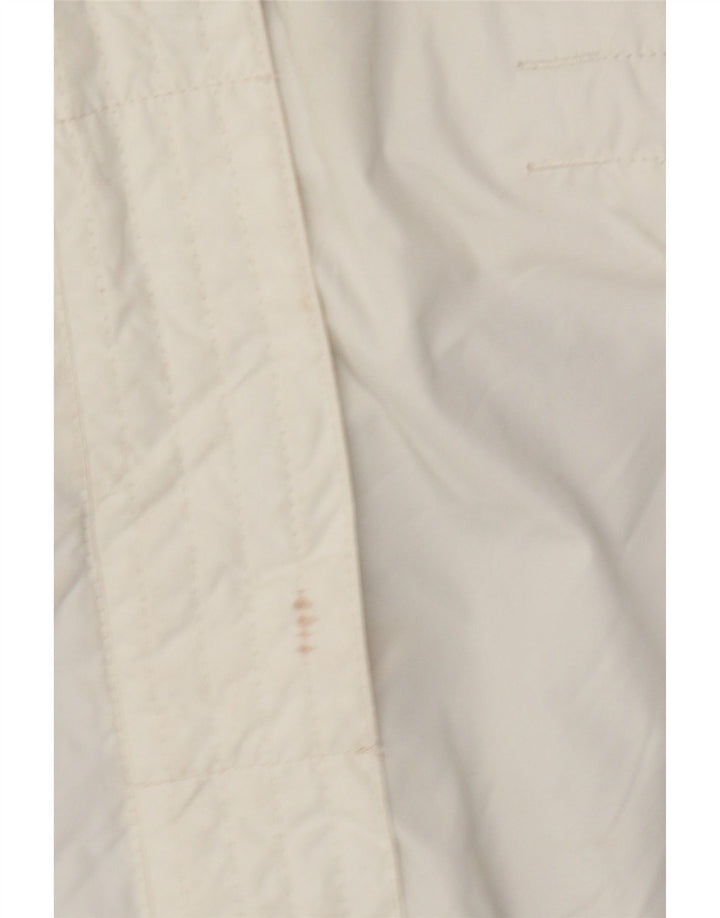 Jaqueta corta-vento feminina Nike com capuz Reino Unido 14/16 grande poliéster branco