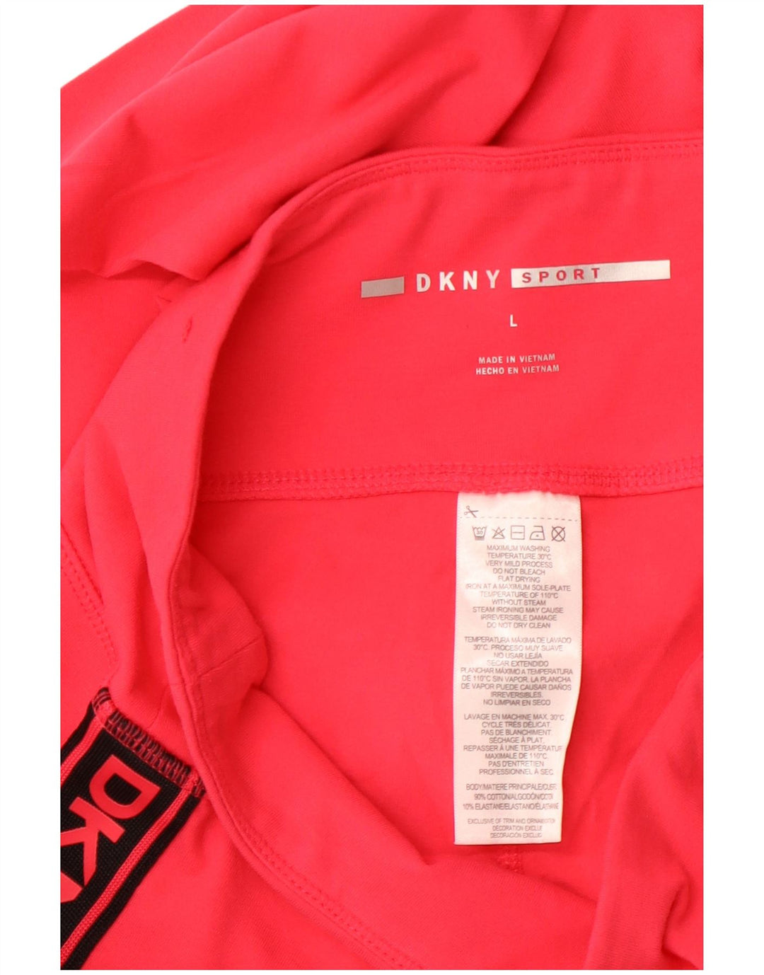 Leggings capri femininas DKNY UK 16 grande algodão colorido rosa