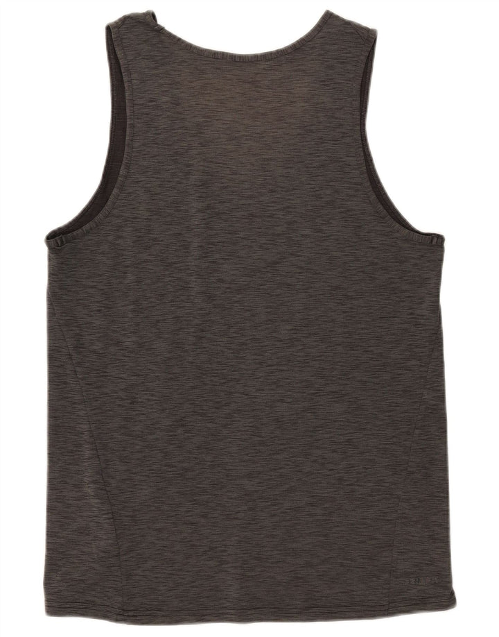 NIKE Masculino Dri Fit Vest Top Pequeno Cáqui Flecked Poliéster