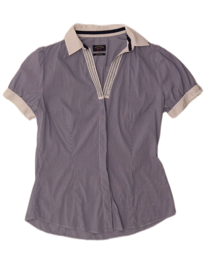 Pulôver feminino para iate PAUL & SHARK IT 42 risca de giz azul médio