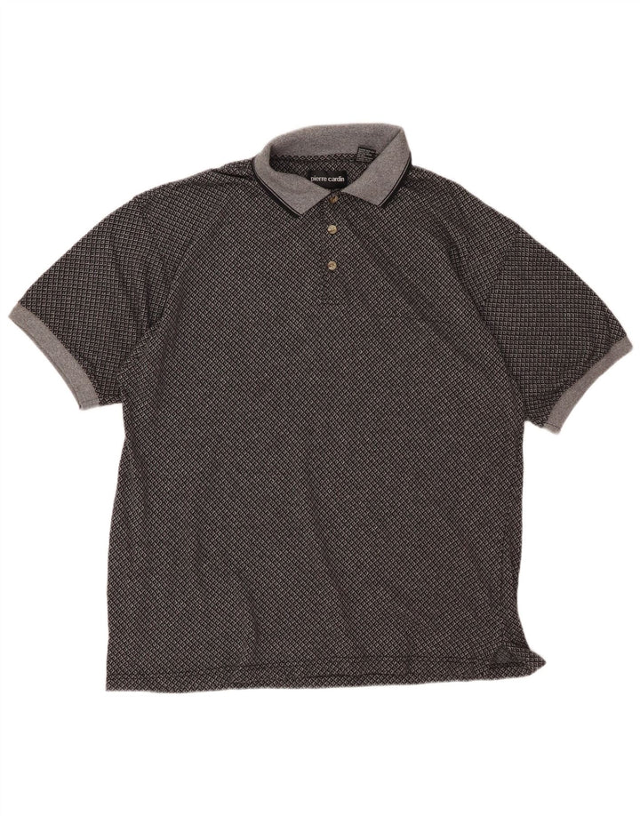Camisa polo masculina PIERRE CARDIN XL cinza xadrez algodão