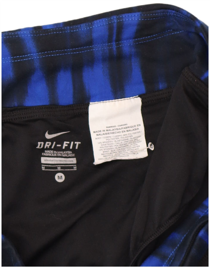 Shorts esportivo feminino Nike Dri Fit UK 14 médio preto tie-dye poliéster