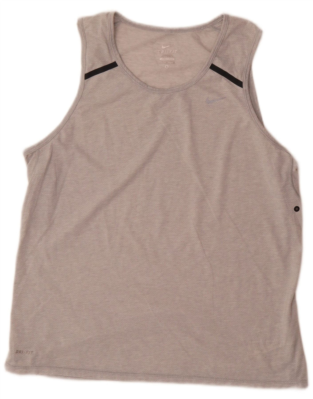 Colete Nike Masculino Dri Fit Top Grande Cinza Colourblock Poliéster