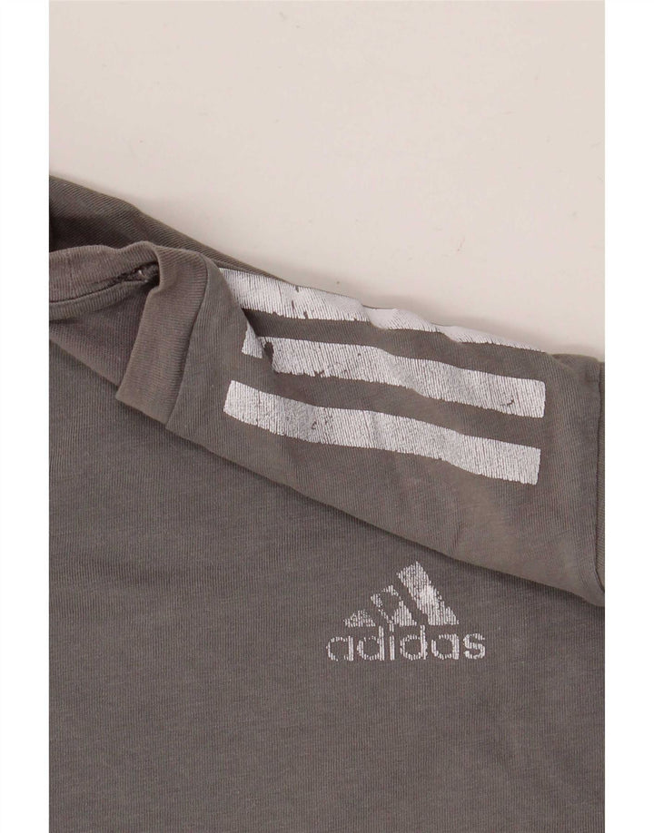 Camiseta masculina Adidas Top cinza médio algodão