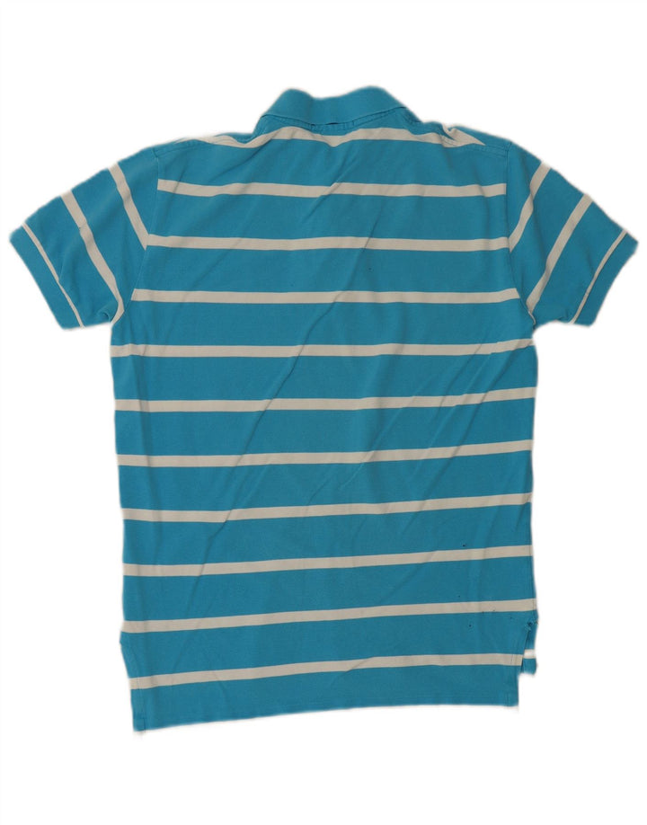 Polo Ralph Lauren Camisa masculina pequena listrada azul de algodão