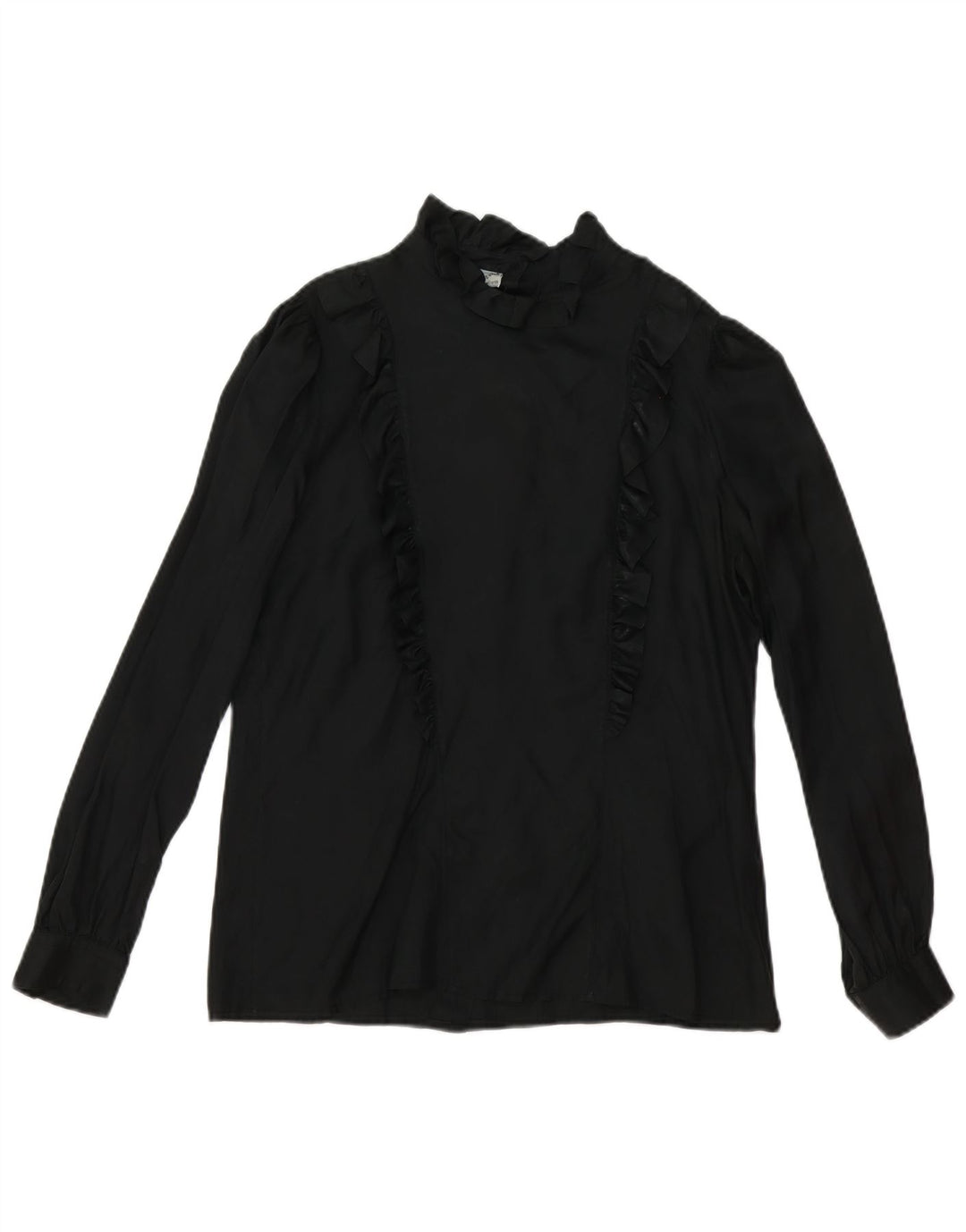 Blusa feminina Primavera Firenze manga comprida oversized US 3 XS preta
