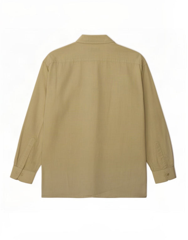 Camisa masculina Pierre Cardin tamanho 18 2XL algodão cáqui