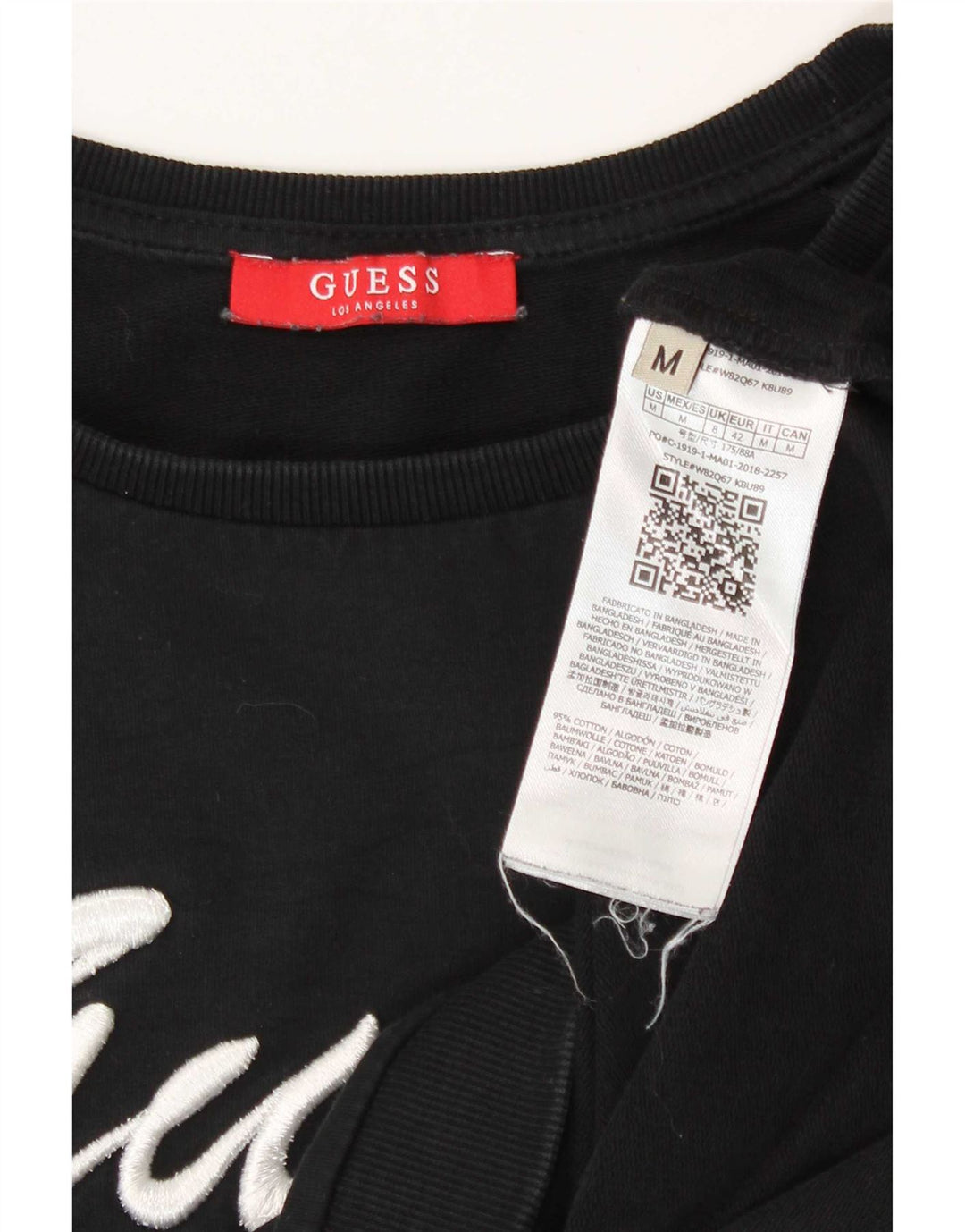 Suéter gráfico feminino Guess Reino Unido 8 pequeno algodão preto