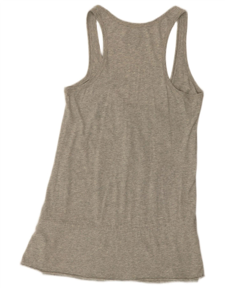 Top colete gráfico feminino POLO RALPH LAUREN Reino Unido 14 grande algodão cinza