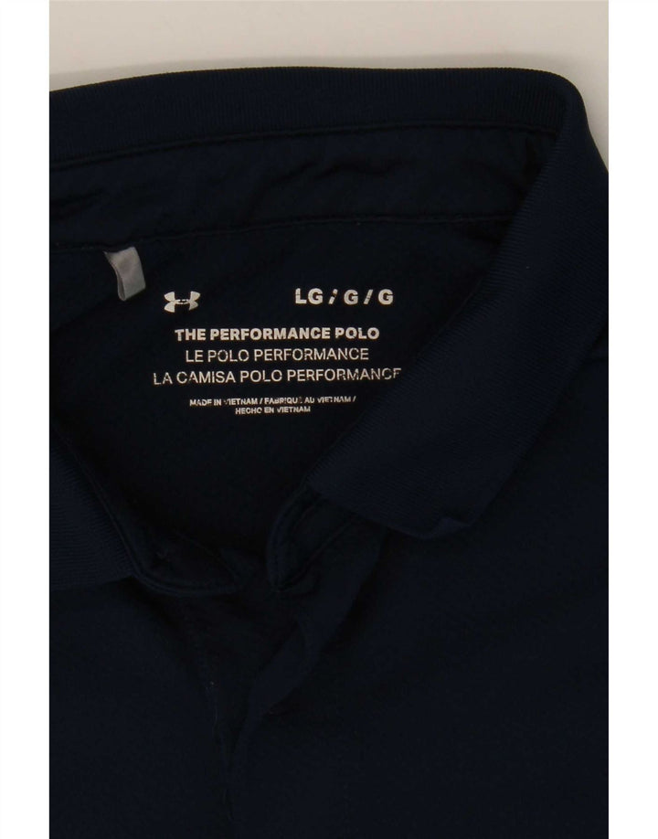 Camisa polo masculina Under Armour grande azul marinho
