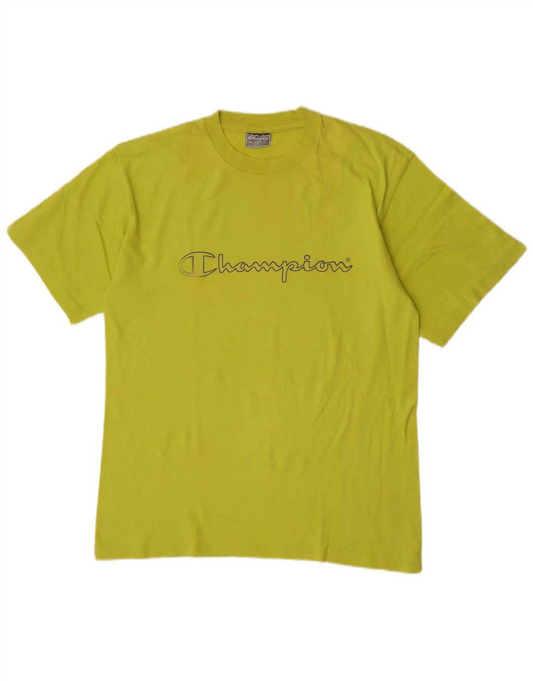 Campeão Mens Graphic T-Shirt Top Médio Algodão Verde