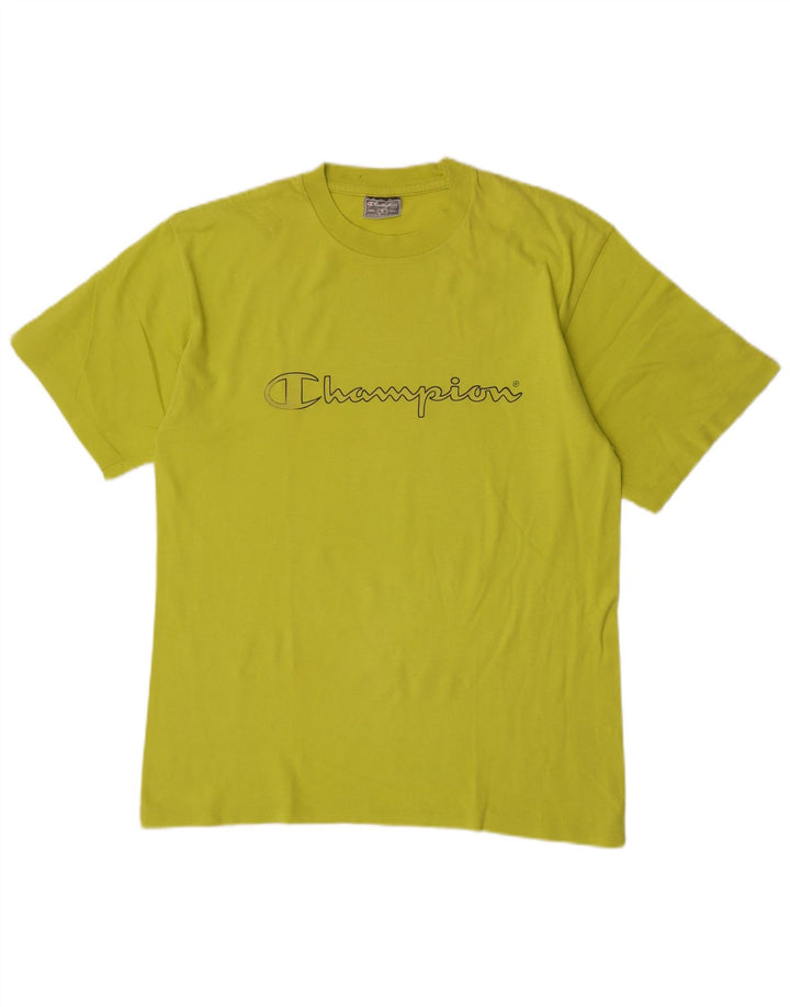 Campeão Mens Graphic T-Shirt Top Médio Algodão Verde