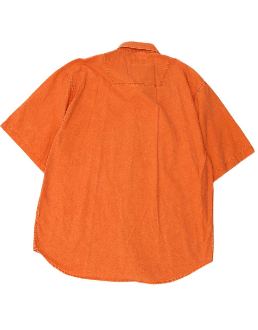 Camisa masculina VINTAGE de manga curta XL laranja algodão