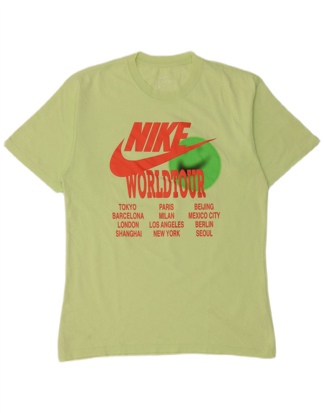 Camiseta Nike masculina gráfica Top pequeno algodão verde