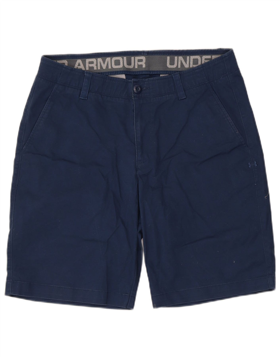 UNDER ARMOUR Mens Chino Shorts W34 Large Navy Blue Cotton