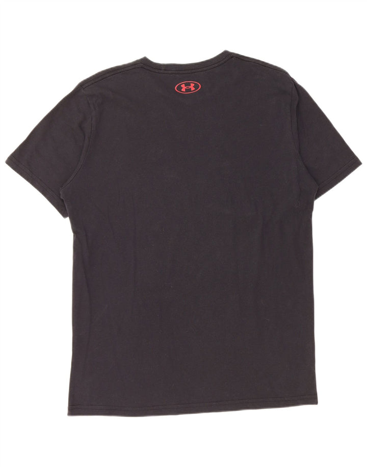 Camiseta gráfica masculina Under Armour Top médio preto