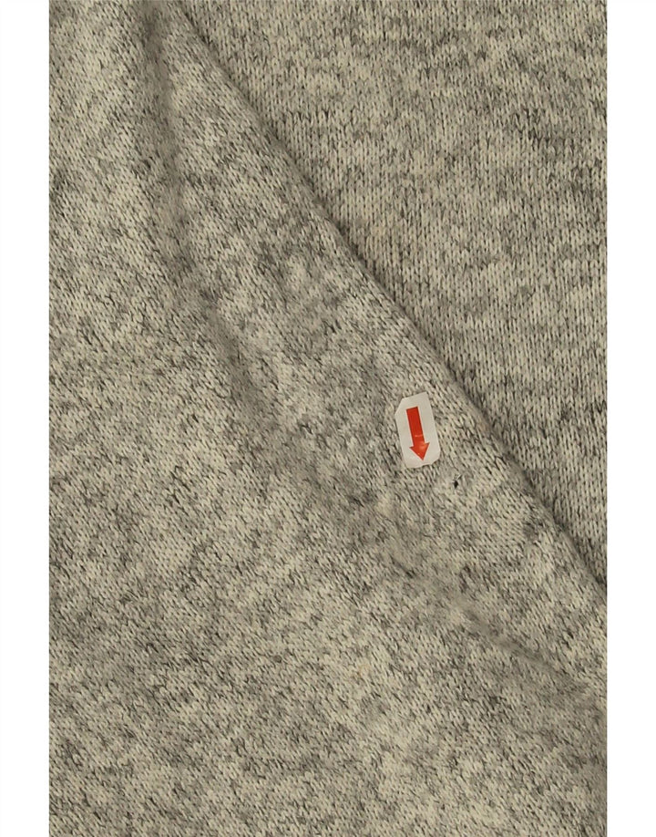 Suéter masculino Quiksilver grande poliéster manchado cinza