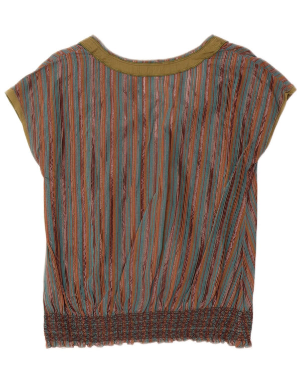Blusa feminina Penny Black UK 10 pequena listrada multicolorida de algodão