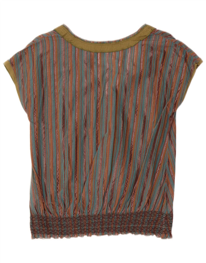 Blusa feminina Penny Black UK 10 pequena listrada multicolorida de algodão