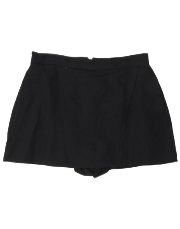 Mini saia skort feminina Hollister grande W34 linho preto