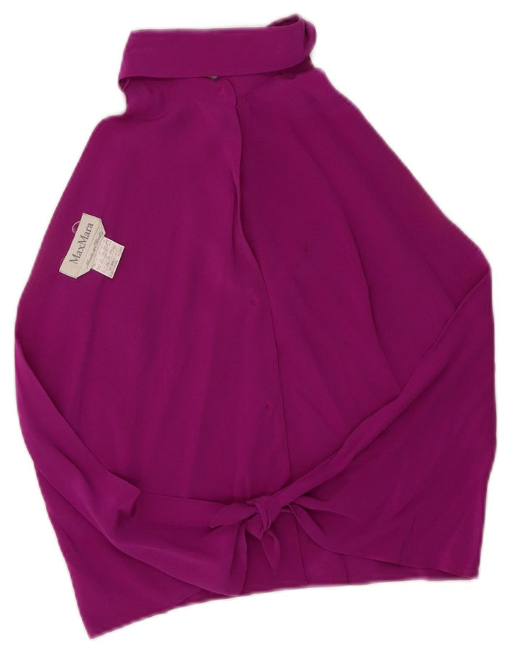 Max Mara Crop Top Feminino Reino Unido 10 Pequeno Rosa