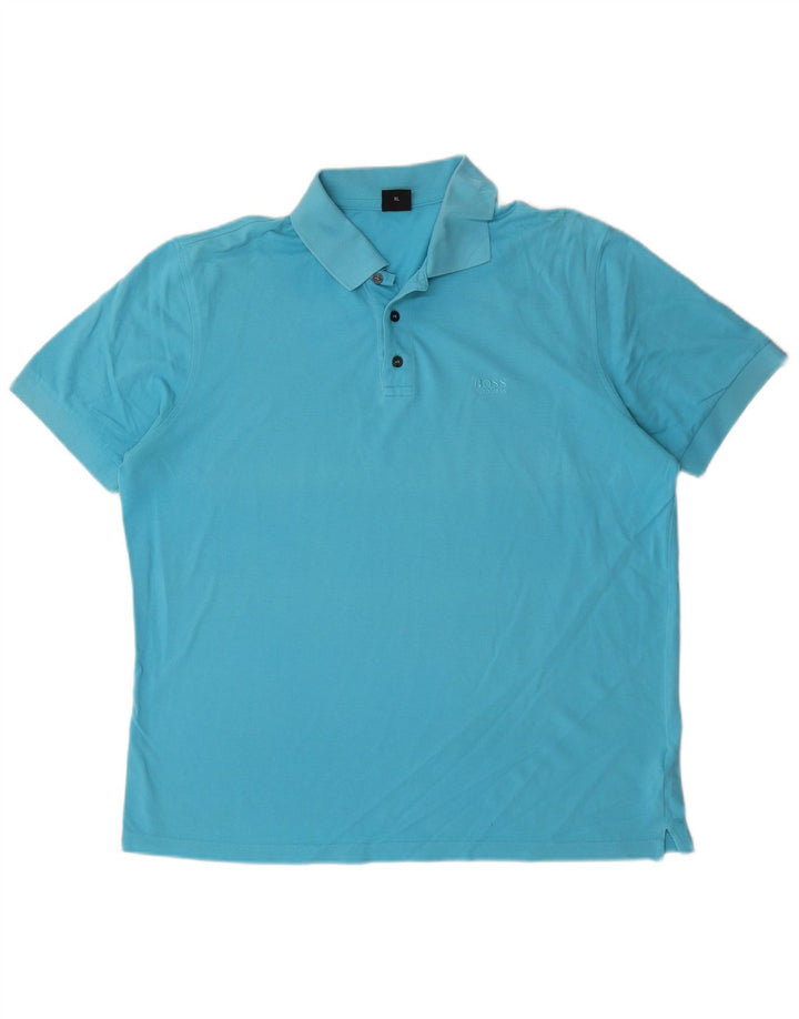 Camisa polo masculina Hugo Boss XL algodão azul