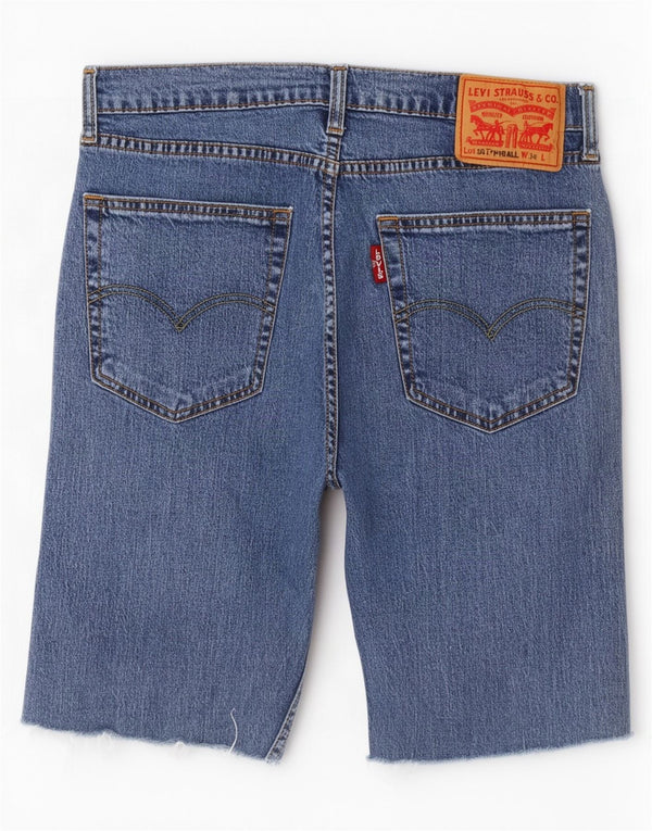 Shorts jeans masculino Hi-Ball Levi's W34 grande algodão azul