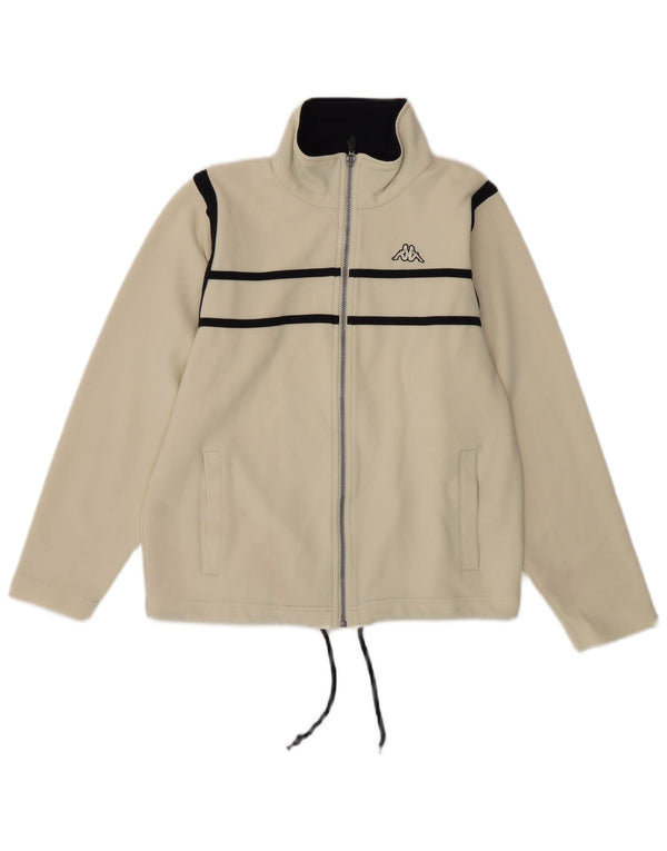 Jaqueta feminina KAPPA UK 14 poliéster listrado branco médio