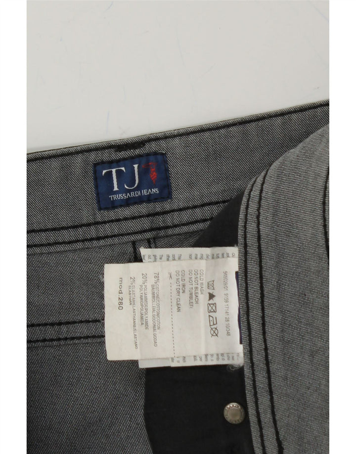 TRUSSARDI Womens Slim Jeans W34 L34 Grey Cotton Vintage Trussardi and Second-Hand Trussardi from Messina Hembry 