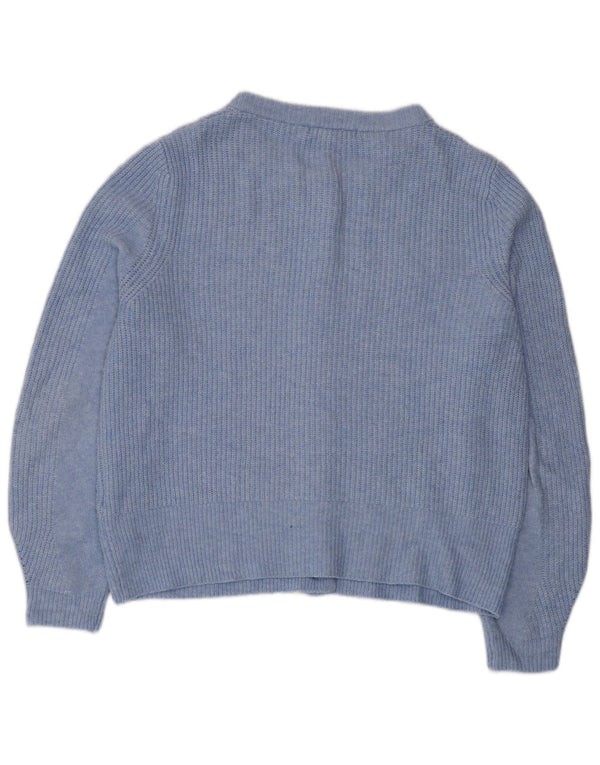 Suéter cardigã feminino Marks & Spencer folgado Reino Unido 16 grande azul acrílico