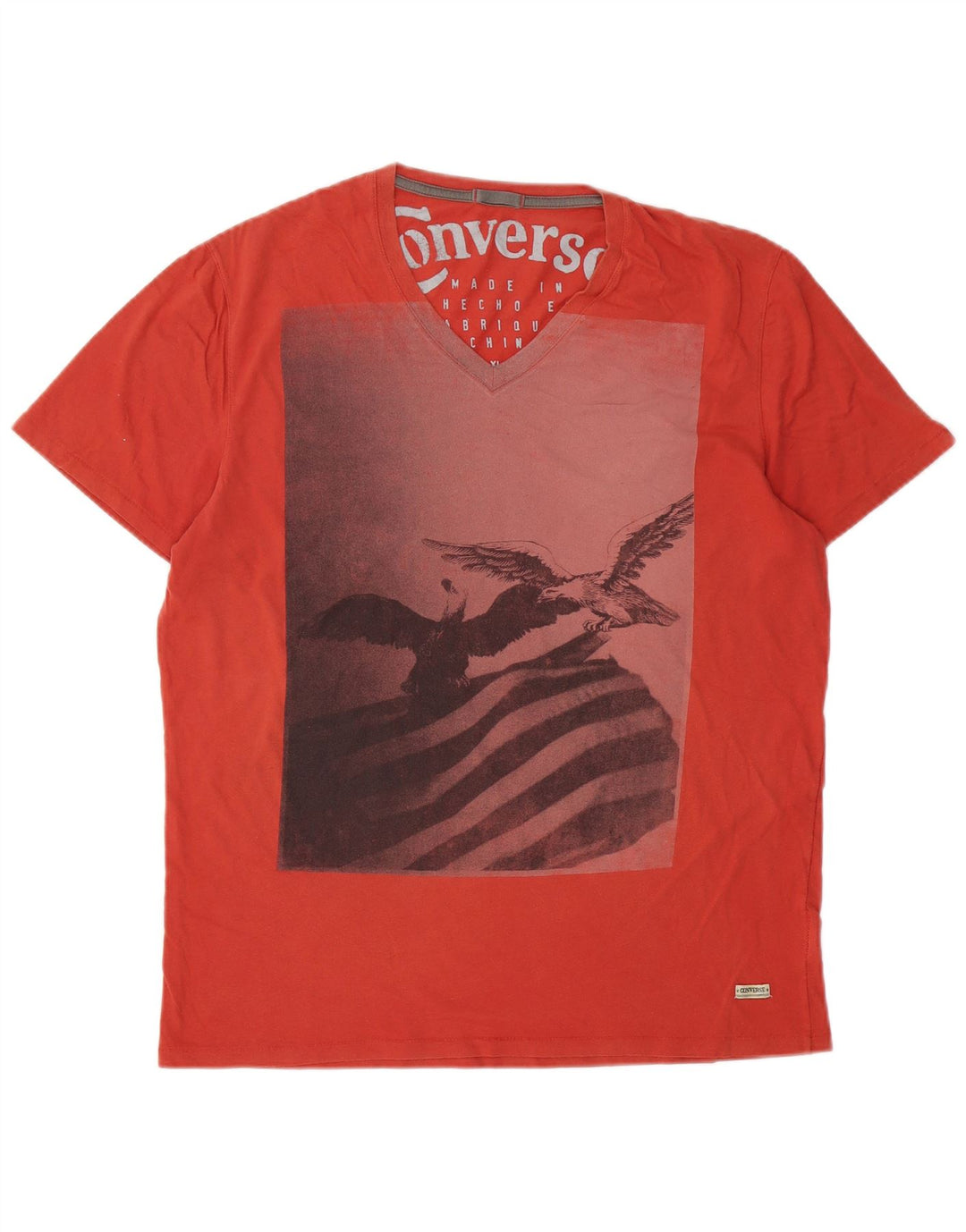 Camiseta gráfica masculina CONVERSE XL vermelha