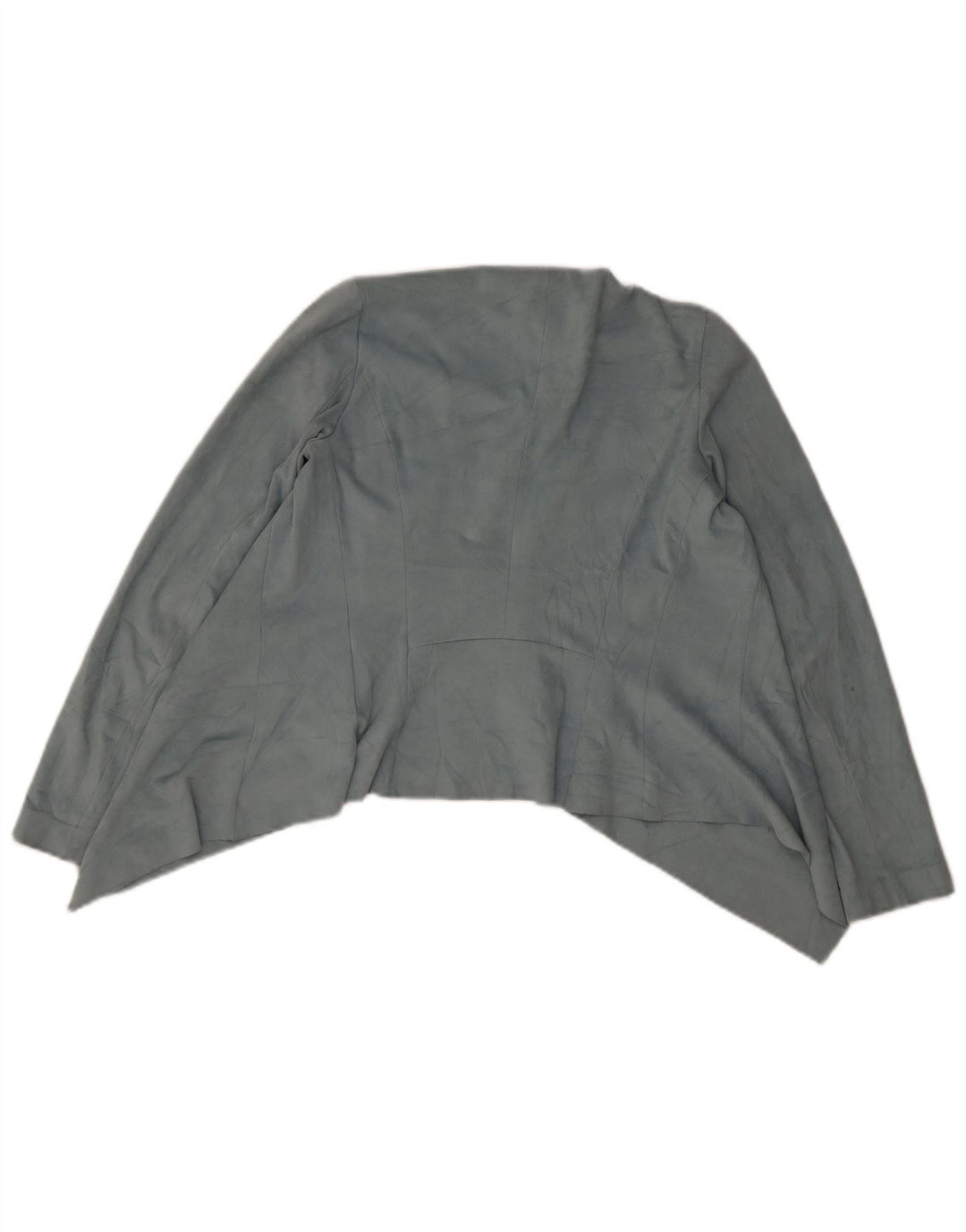 Zara Cardigan Assimétrico Feminino UK 6 XS Azul Poliéster