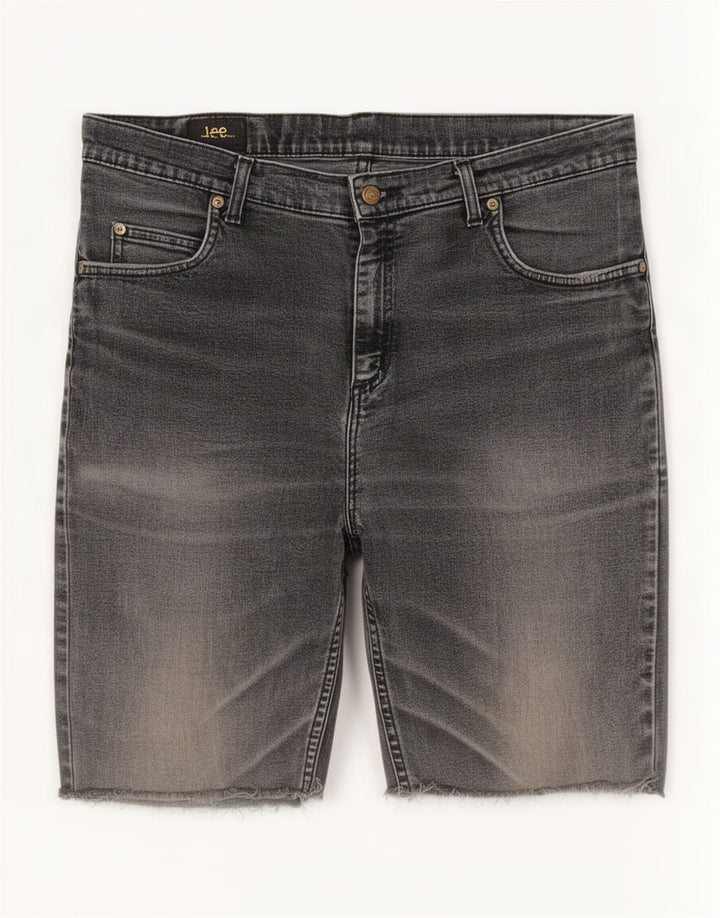 Lee Mens Brooklyn Denim Shorts W36 Grande Algodão Cinza